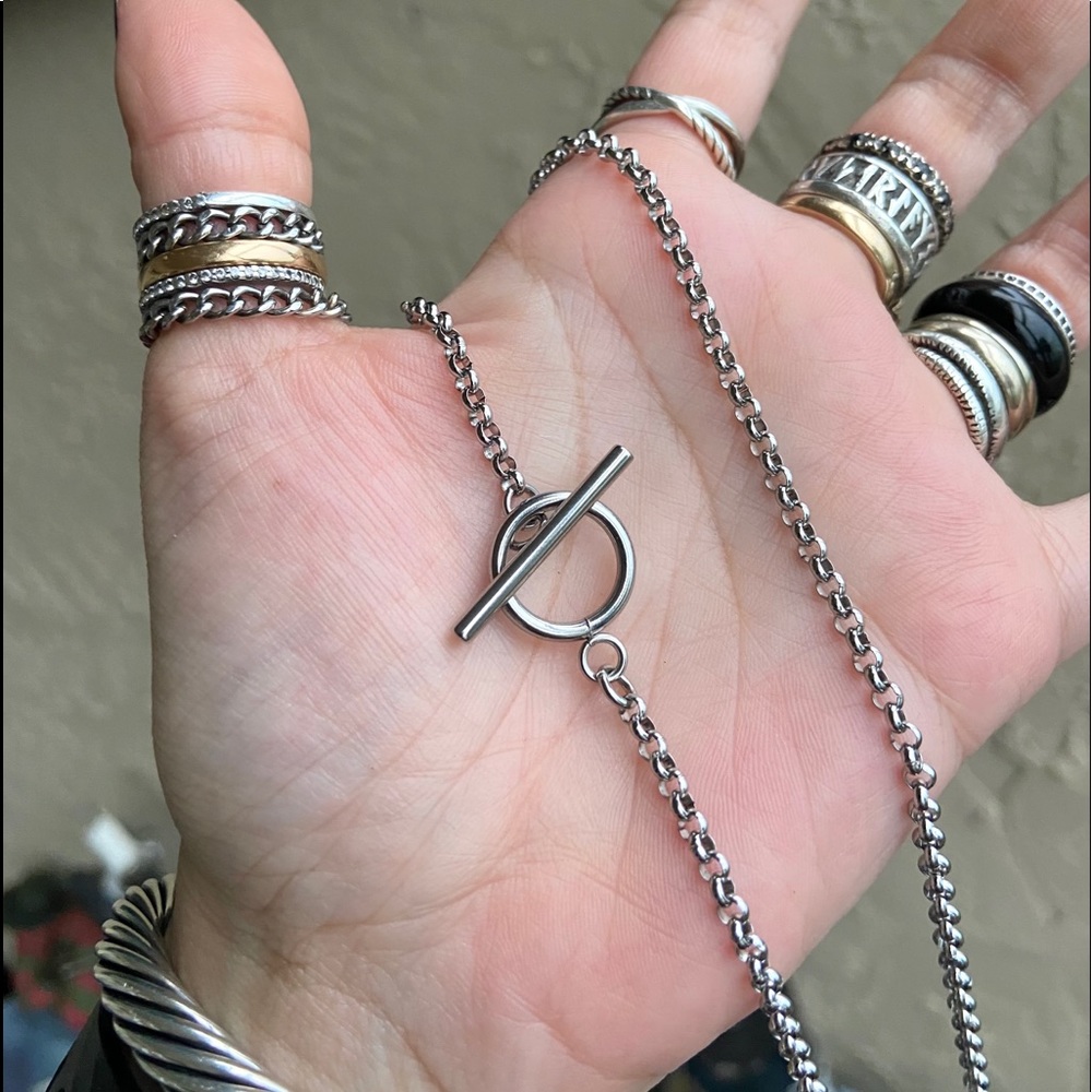 🔴clay & crystal quartz mushroom steel necklace - Picture 5 of 13